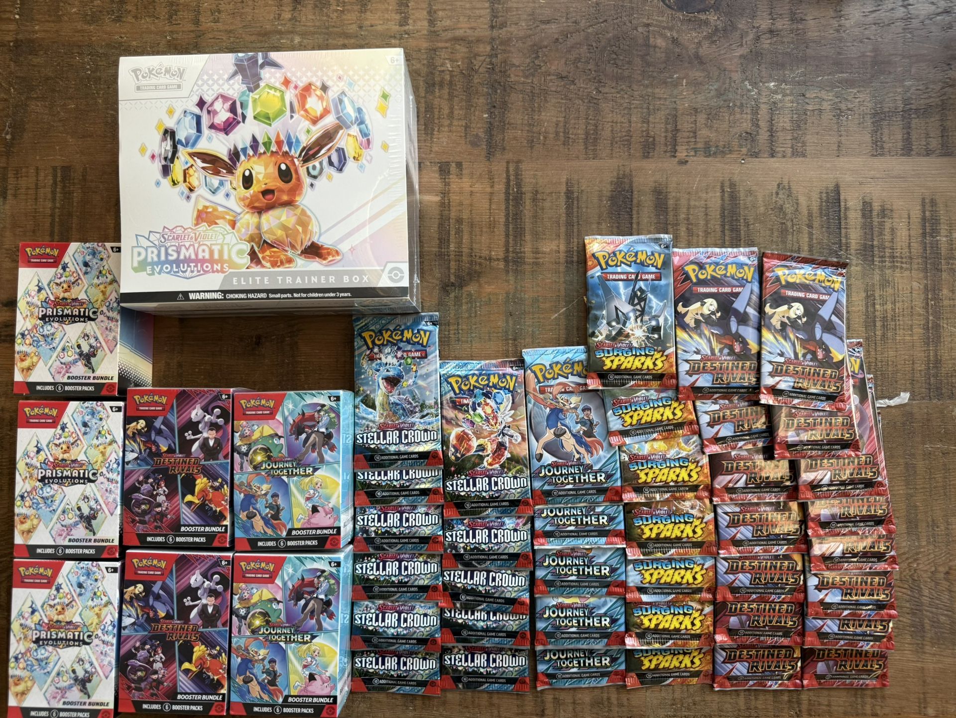 Pokemon Sealed Lot (Prismatic Evolutions, Destined Rivals, Journey Together, Stellar Crown)