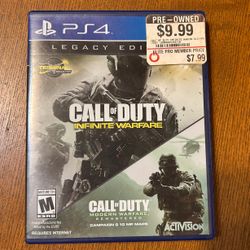PS4 COD Call Of Duty Infinite Warefare Legacy Edition