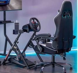 Racing Wheel Stand Simulator Cockpit Wheel Stand fit for Logitech G25 G27 G29 G920 G923 Thrustmaster T330TS Gaming Stand Wheel Pedals NOT Included, De