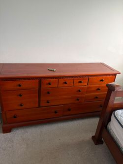 Full bed, Dresser, night stand