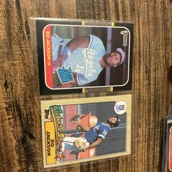 2 Bo Jackson 1987 Rookie Baseball Cards Kansas City Royals Legend 
