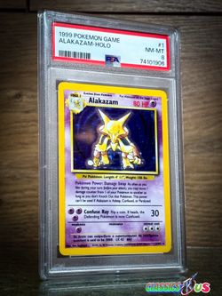 Pokemon 1999 Alakazam 1/102 Holo Base Set PSA 8