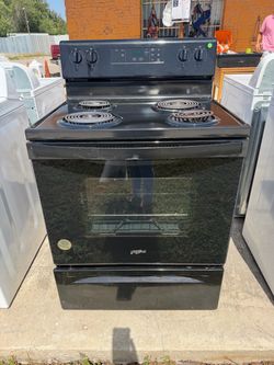 Whirlpool Black Electric Coil Range