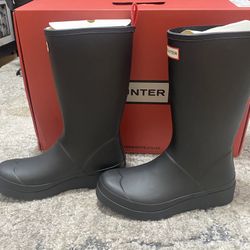 Hunter Women's Original Play Rain Boot, MatteBlack, 9 US Code: WFT2007RMA