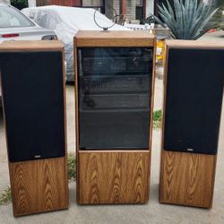 1989 Yamaha 230W  Home Stereo System with Speakers & Component Rack