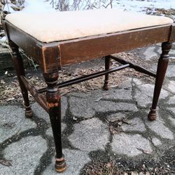 Antique Footstool - Solid wood!
