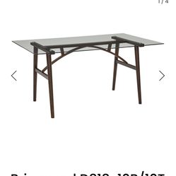 New Dining Table With Tempered Glass 