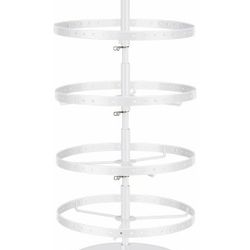 Flexzion 5 Tiers Earring Holder Jewelry Organizer Necklace Rotating Spin Display Stand Bracelet Ring Pendants Tabletop Storage Store Rack T