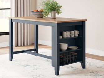Gesthaven Natural/Blue Counter Height Dining Table