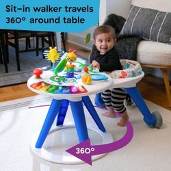 Baby Einstein Around We Grow 4-in-1 Walker, Discovery Activity Center and Table, Age 6 Months and up 