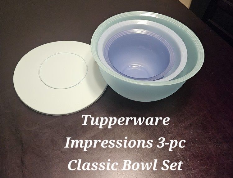 Tupperware Impressions 3-Pc Bowl Set