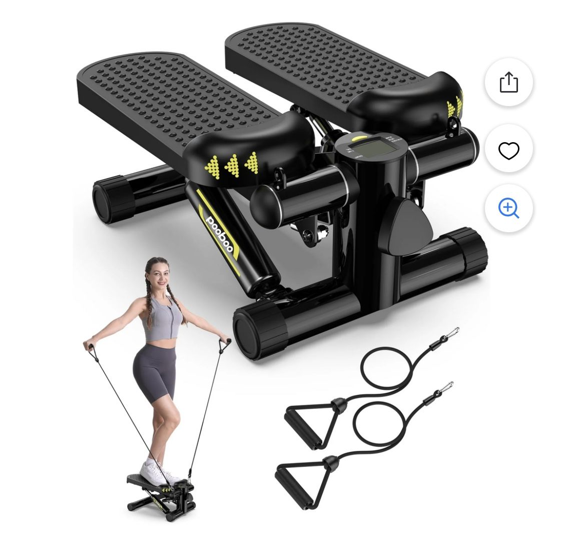 Cardio Steppers Exercise Mini Stair With Resistance Bands