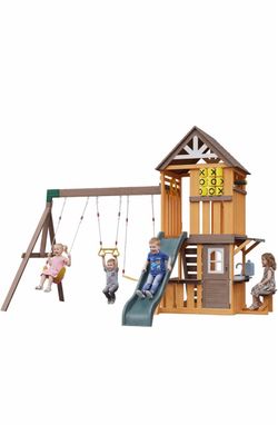 Wooden Swing Set for Backyard