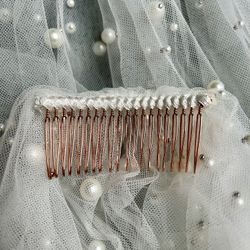 Floravere Bridal Veil Tulle With Pearl Beading