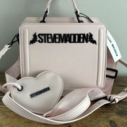 Steve Madden Bevelyn Bat Satchel (white)