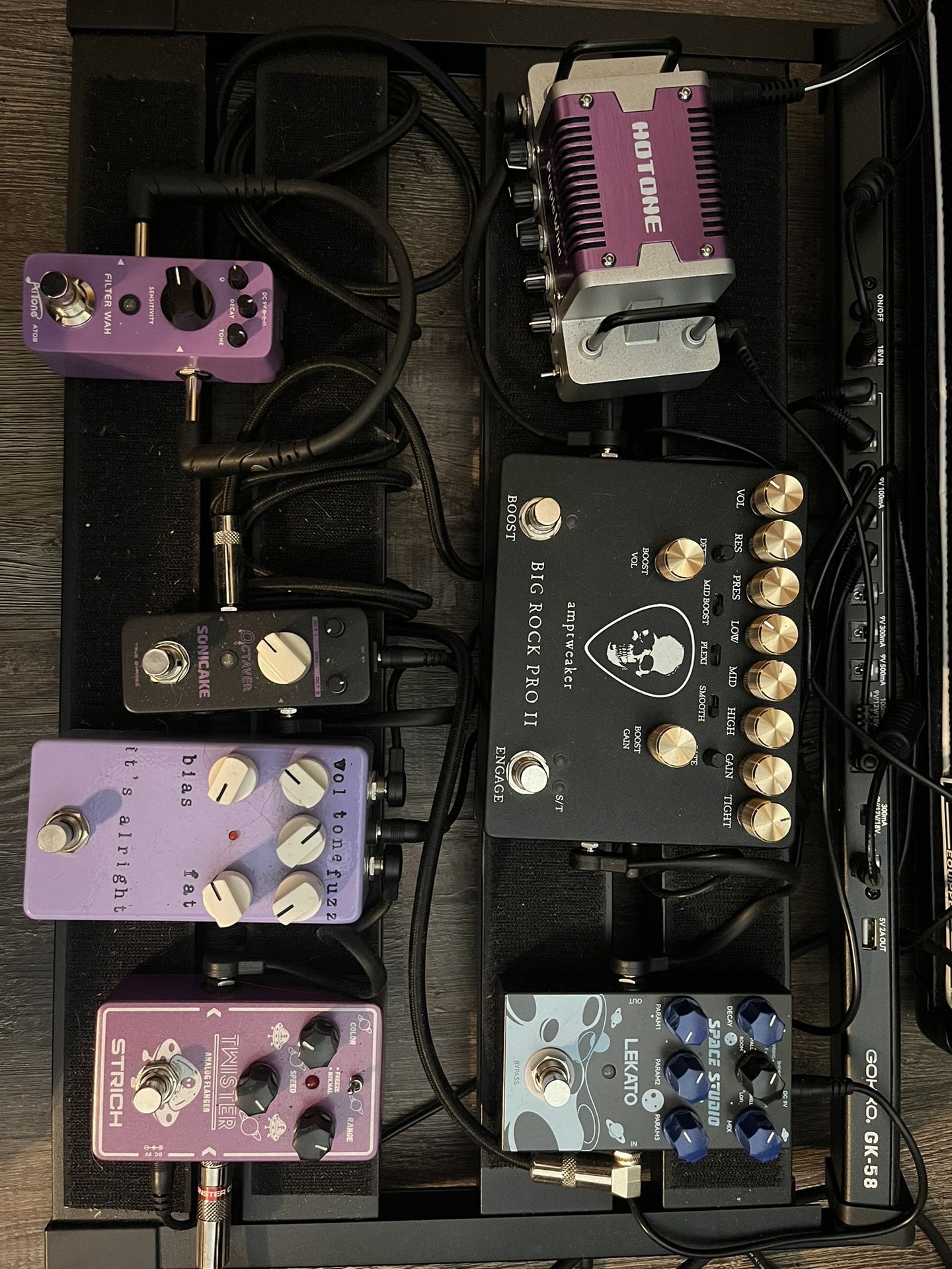 Guitar Pedals And Board