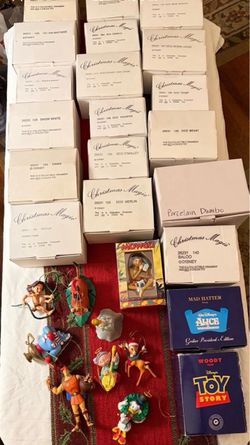 Disney Grolier vintage Christmas ornaments rare lot of 29