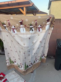 Christmas Bath Curtain