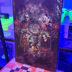 Universal Halloween Horror Nights HHN 2025 Stained Glass Multi IP Poster 17x11