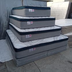 Queen Size Mattress Pillow Top 12" Thick.     All Sizes Available.     Brand New Mattress.     Same Day Delivery 