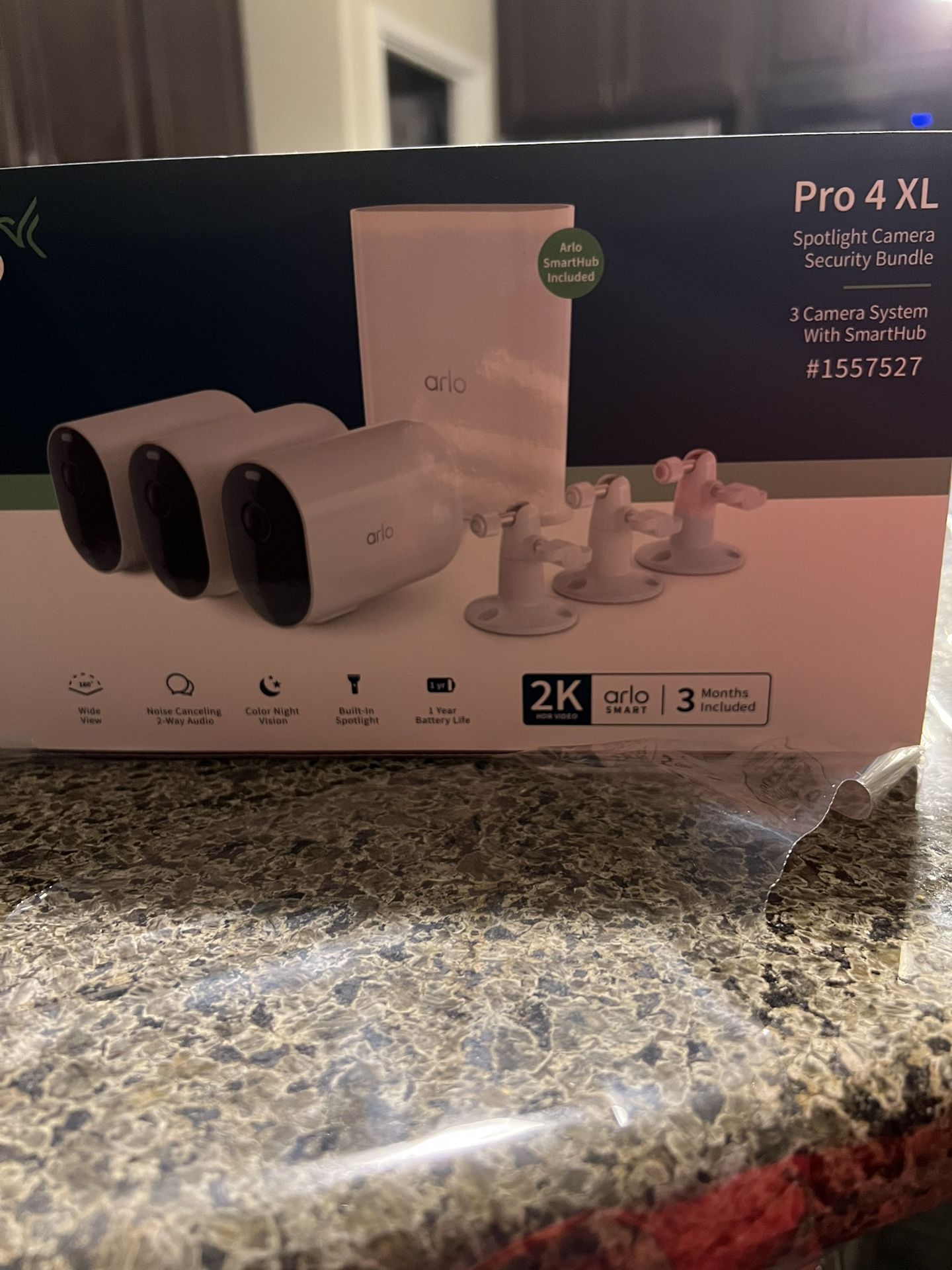 Arlo Pro 4XL, 1 Brand New Wireless Camera With Base Station, XL Rechargeable Battery Included