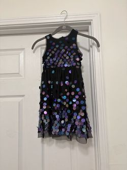 Little girls, black sleevelesssequence dress size 4/5