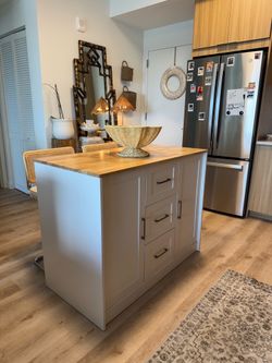 Kitchen Island with Butcher Block Top