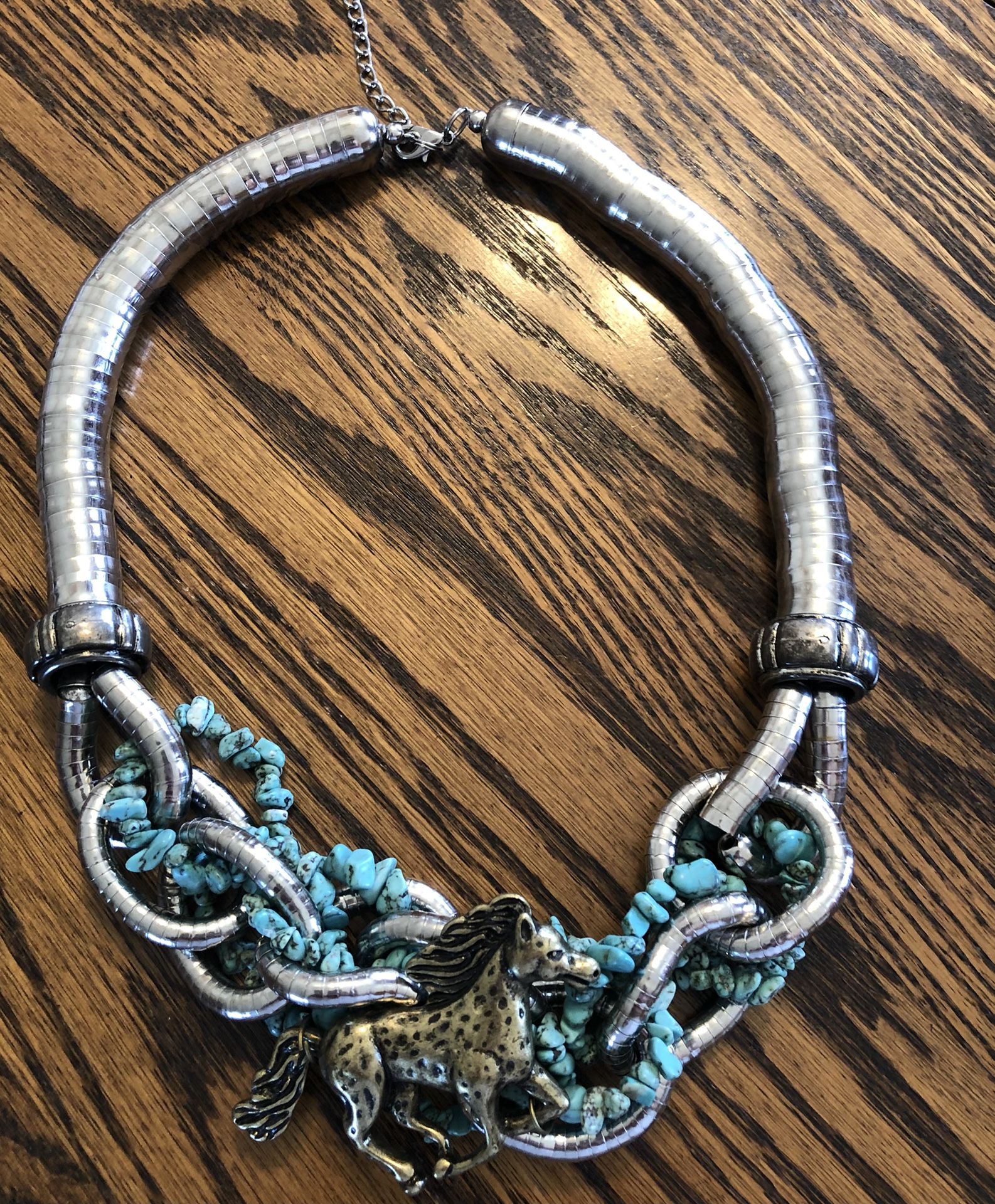 Silver/turquoise  Unique Beautiful Necklace 26