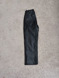 Black Faux Leather Pants