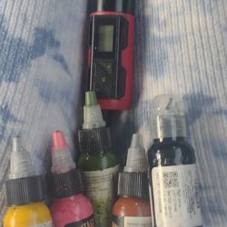Tattoo Gun & inks