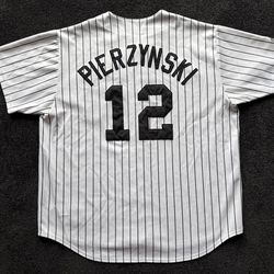 Chicago White Sox AJ Pierzynski #12 Majestic Jersey 2XL Home White Pinstripes