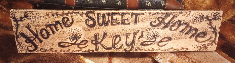 Two Sided Homemade Burnt Wood Home Decor