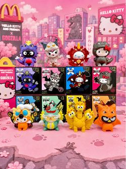 Hello Kitty x Godzilla McDonald's Complete Set of 8