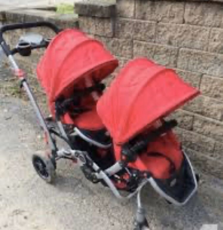 Double stroller color red