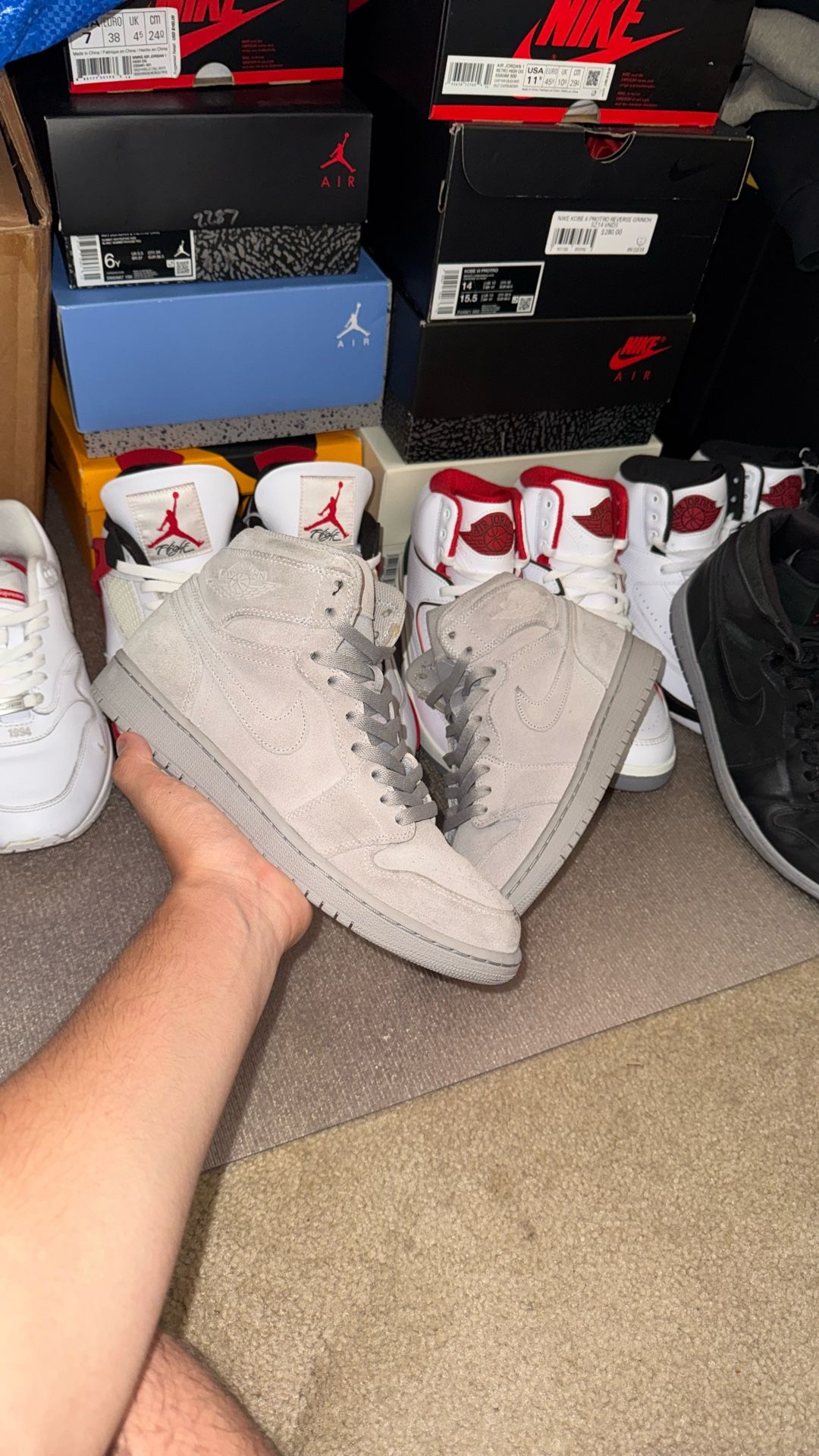 Jordan 1 High “Grey Suede”