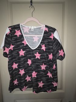 Pink stars women's tshirt