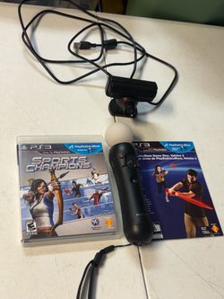 Sony PlayStation 3 Move controller, camera, sports champion game and Demo