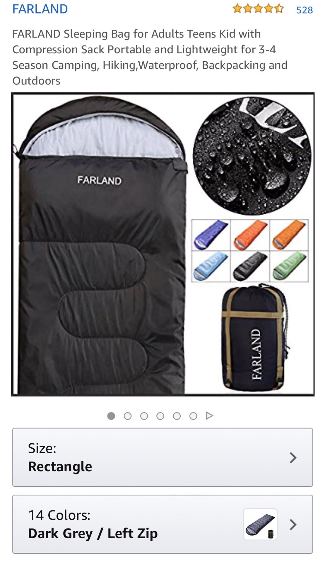 Farland sleeping bags brand new great for camping, hiking, all season sleeping bags