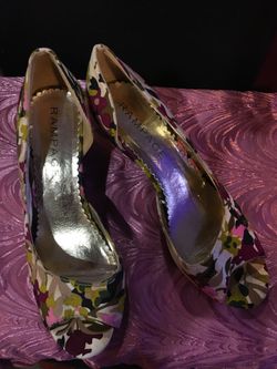 Rampage Wedge Floral Shoes