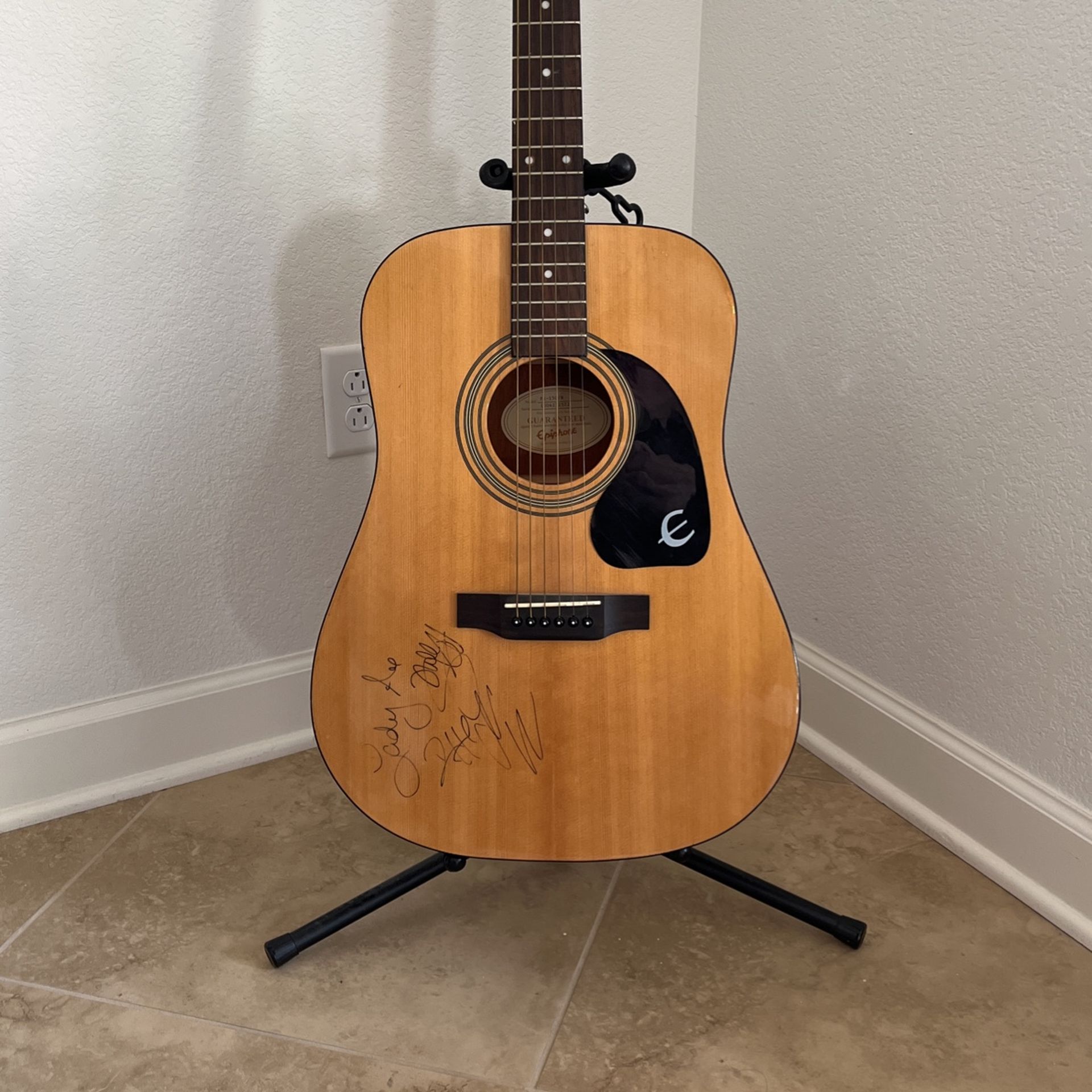 Epiphone acoustic guitar signed by Lady Antebellum 