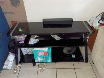 Glass TV stand