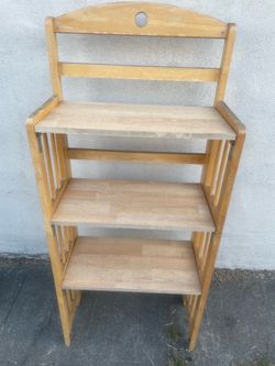 $35 OBO - solid wood folding shelf / display unit
