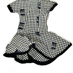 Vintage Barbie Black & White Gingham Dress