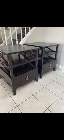 Two Solid Wood Side Table Good Condition size H28/W28/L24