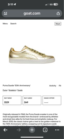 Puma  Clyde Tott size 12 New