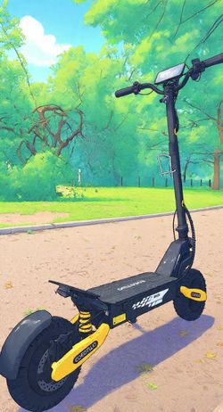 Like New Yellow EOEOTWO 1200W Off-Road Electric Scooter - Under 80 Miles!