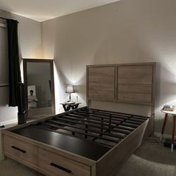 Queen Bed frame And Mattress