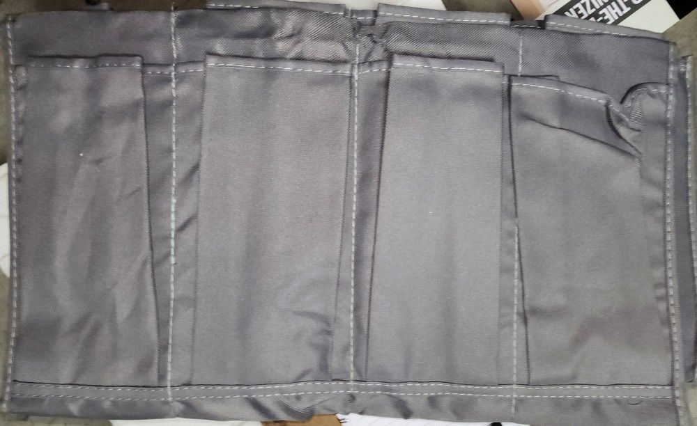 62.60 in. H 12-Pair Gray Fabric Hanging Shoe Organizer