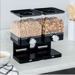 Honey-Can-Do Zevro Compact Dry Food Dispenser Duo Black