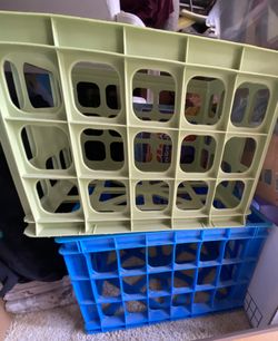 Milk Crates, Plastic - Both For $10